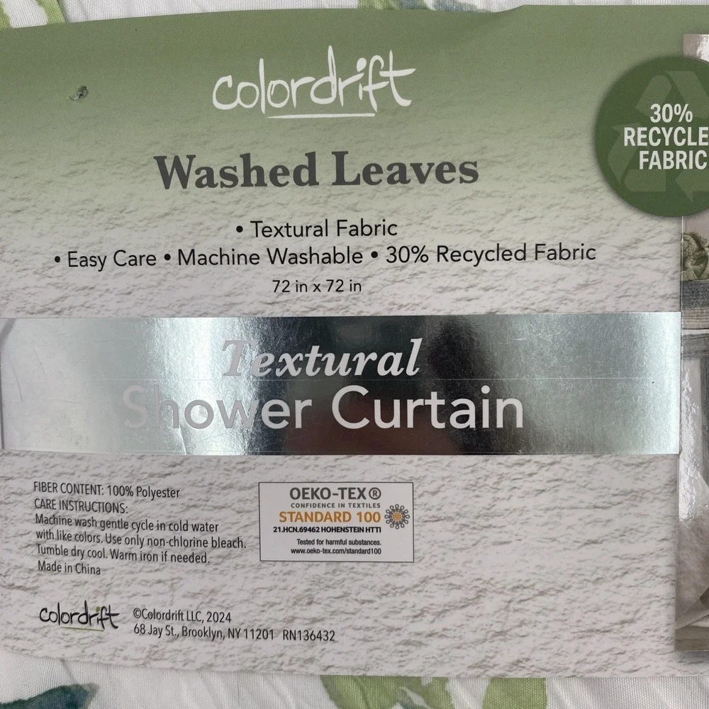 Colordrift shower curtain